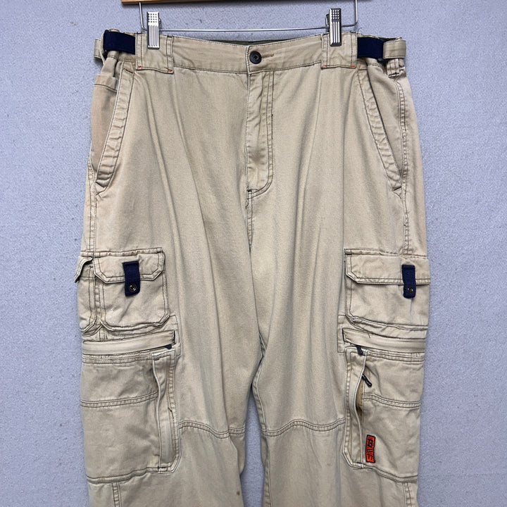 Vintage Bugle Boy Jeans Cargo Tech Pants Size 36x30