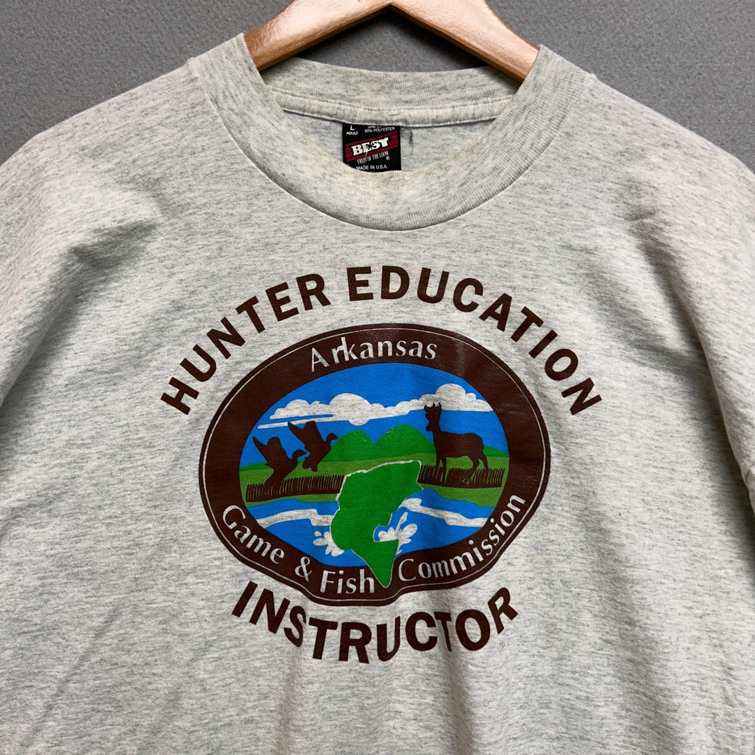 Vintage 90s Arkansas Game & Fish Hunter Education Instructor Shirt Size Large