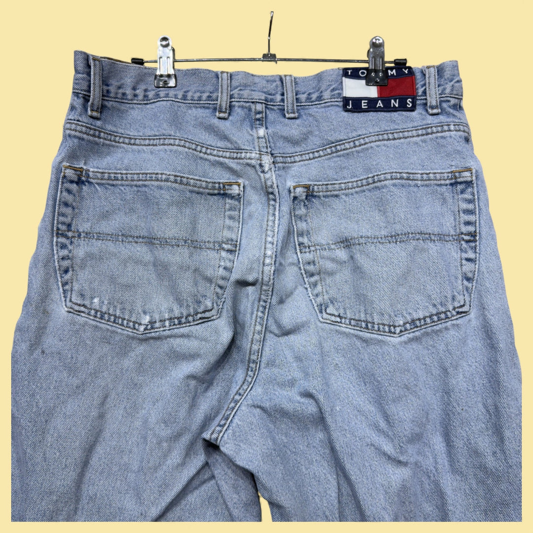 Vintage Tommy Hilfiger 90s Baggy Big Flag Jeans Size 32