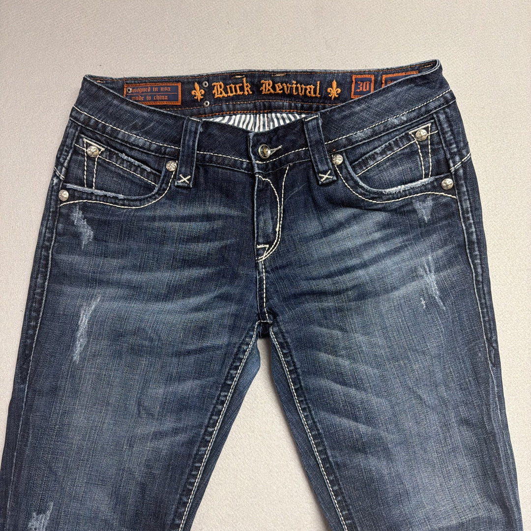 Vintage Rock Revival Staphanie Capri Y2K Jeans Size 30