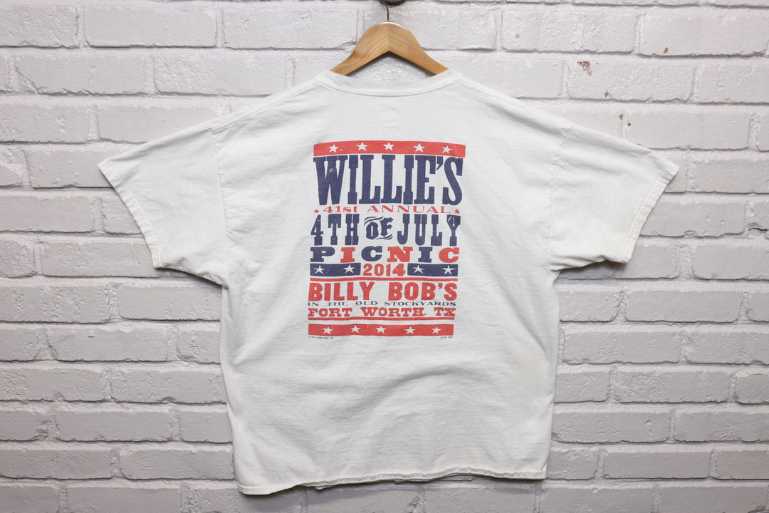 2014 Willie Nelson 4th of July Picnic T Shirt Size XL