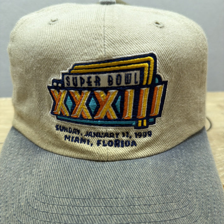 Vintage 90s Super bowl 33 Strap Back Hat