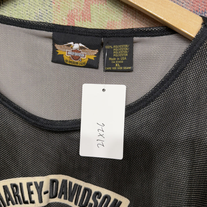 Harley Davidson Vintage Mesh Sheer T Shirt Size XL 90s