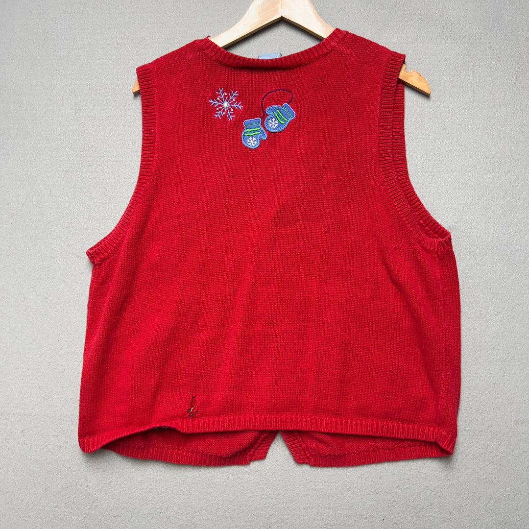 Vintage Holiday Editions Winter Sweater Vest Size Large