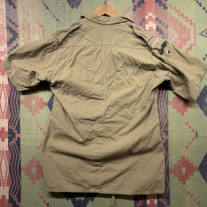 Vintage 50s Boy Scouts UK Button Down Shirt Size  Medium