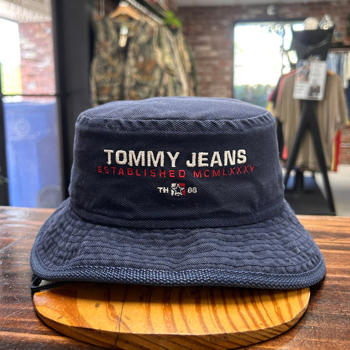 Y2K Tommy Jeans Navy Blue Bucket Hat Medium