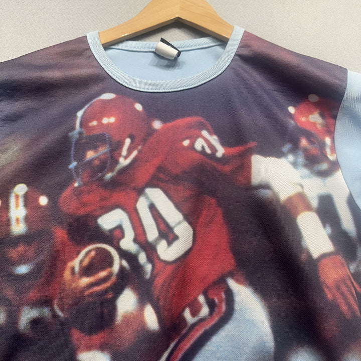 Vintage 70s CADS Football Photo Print T Shirt Size Large