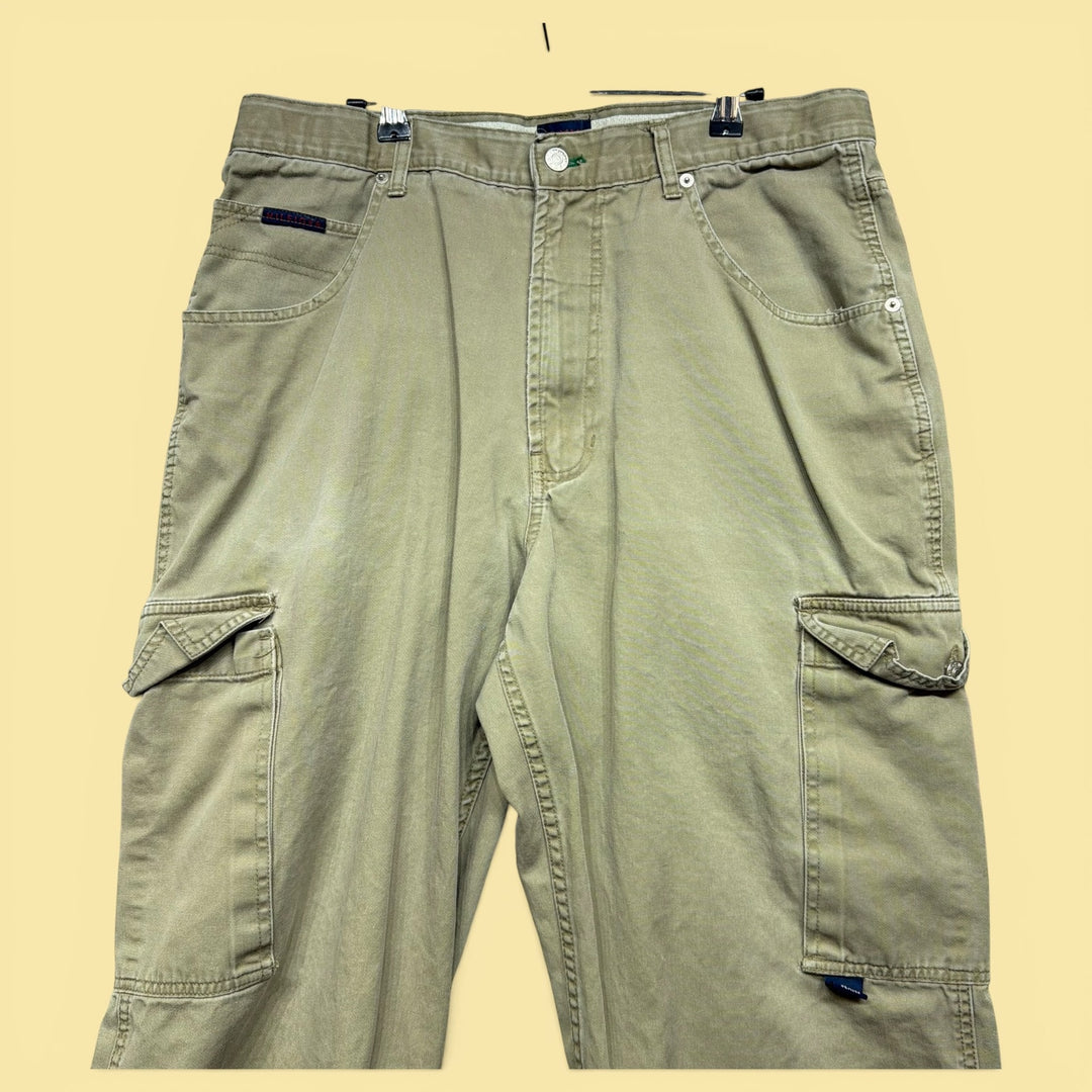 Vintage 90s Tommy Hilfiger Flag Patch Cargo Pants Size 34