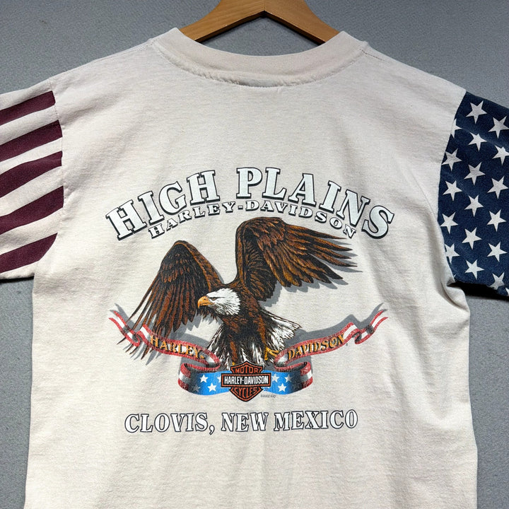 Vintage Harley Davidson USA Flag Sleeve T Shirt Size Medium