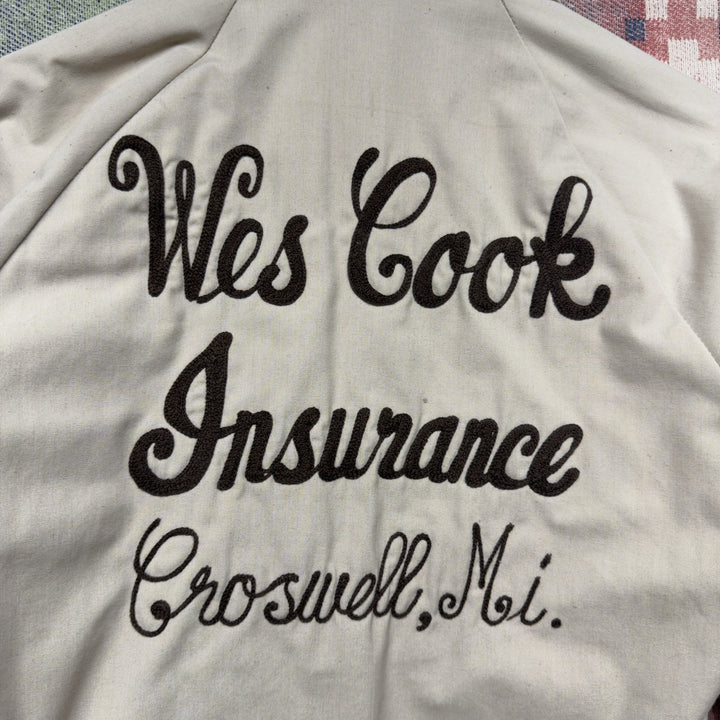 Wes Cook Insurance Vintage Chain stitch Jacket XS 70s