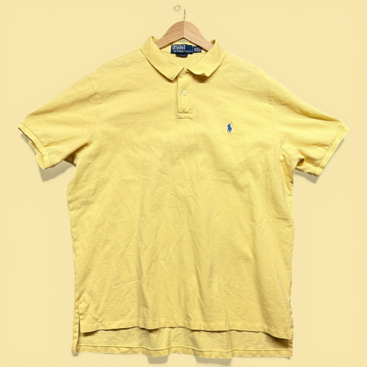 Vintage Polo Ralph Lauren 2000s Yellow Polo Shirt Size XXL