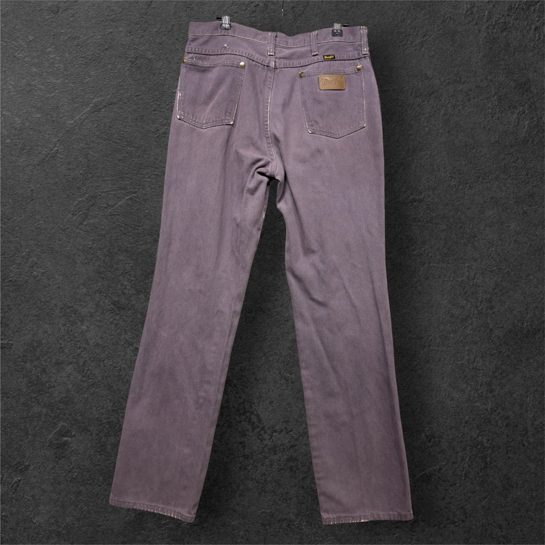 Vintage Wrangler Purple 90s Distressed Faded Jeans Size  32