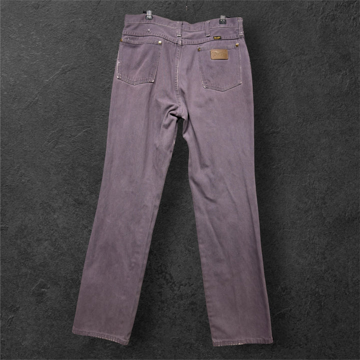 Vintage Wrangler Purple 90s Distressed Faded Jeans Size  32