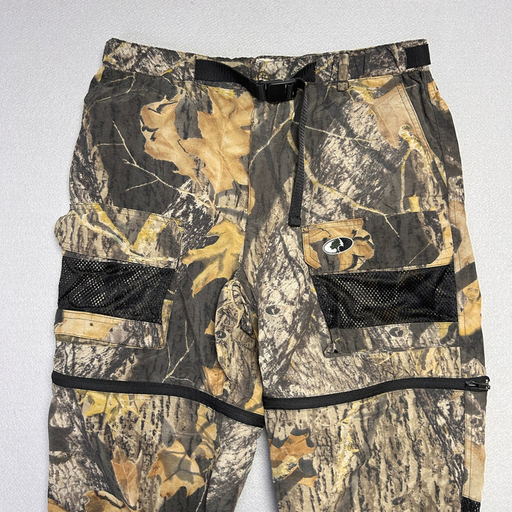 Vintage Mossy Oak Camo Convertible Zip Off Pants Size Medium