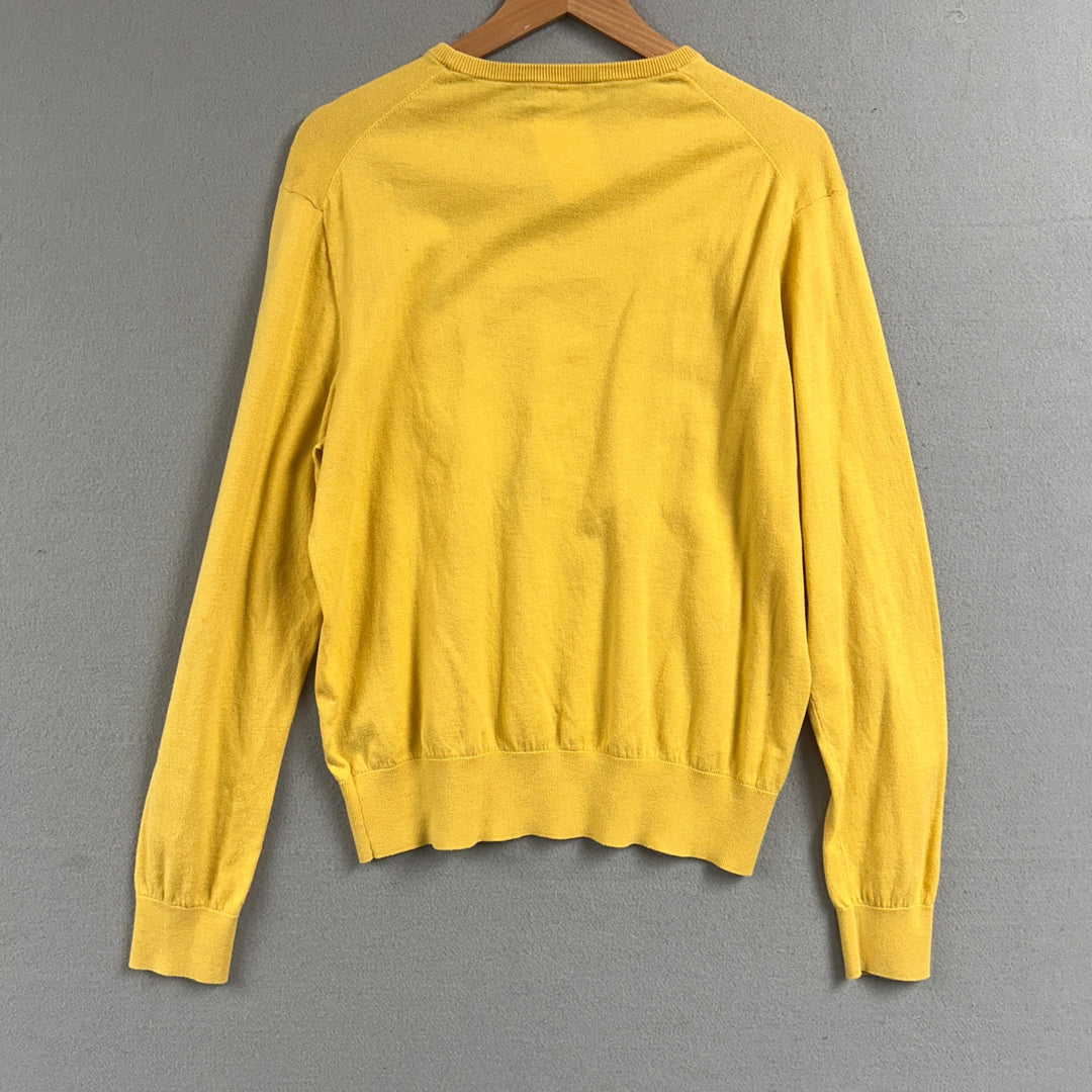 Polo Ralph Lauren Yellow Cotton Sweater Size Large