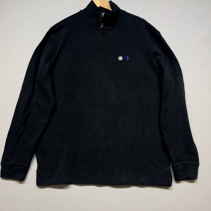Polo Ralph Lauren Black Quarter Zip Sweater Size Large