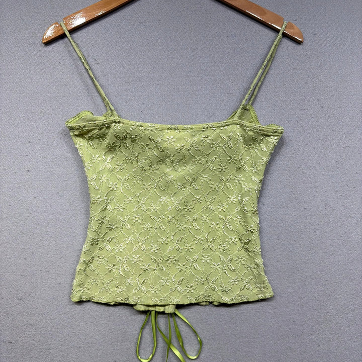 Vintage I.N. San Francisco Green Y2K Tank Top Size Small