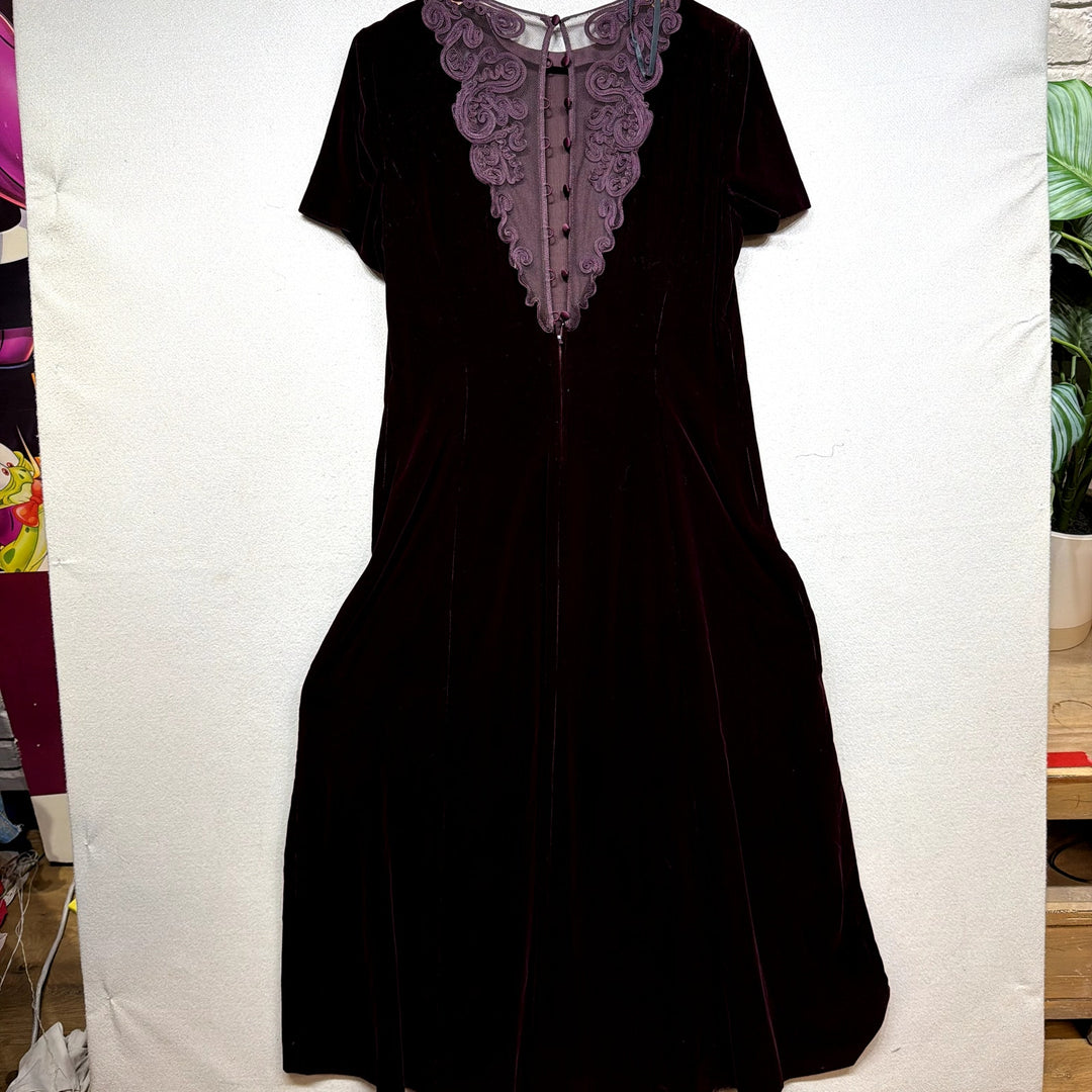 Vintage Maggy London Velour Dress Size 14