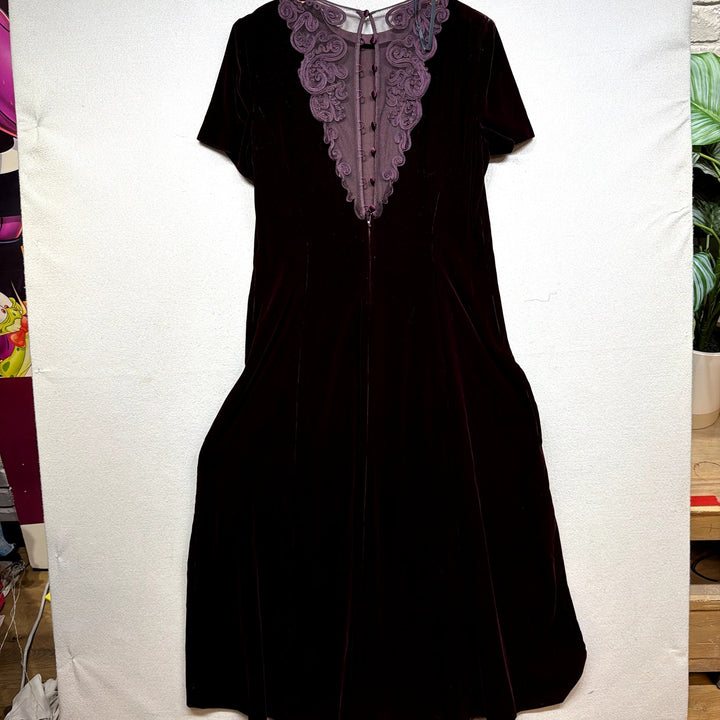 Vintage Maggy London Velour Dress Size 14