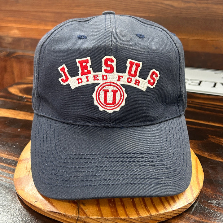 Vintage Jesus Died for You Strap Back Hat