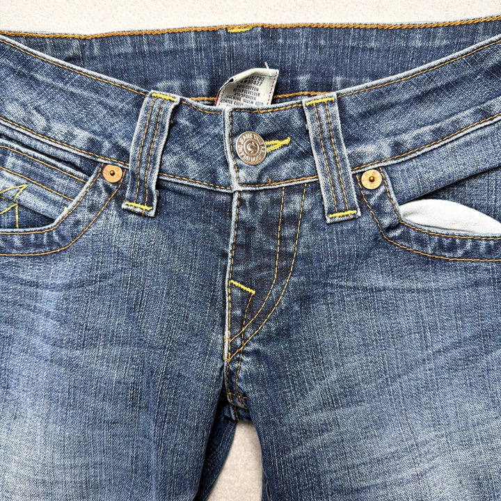 Vintage True Religion Low Rise Flare Candace Jeans Size 26