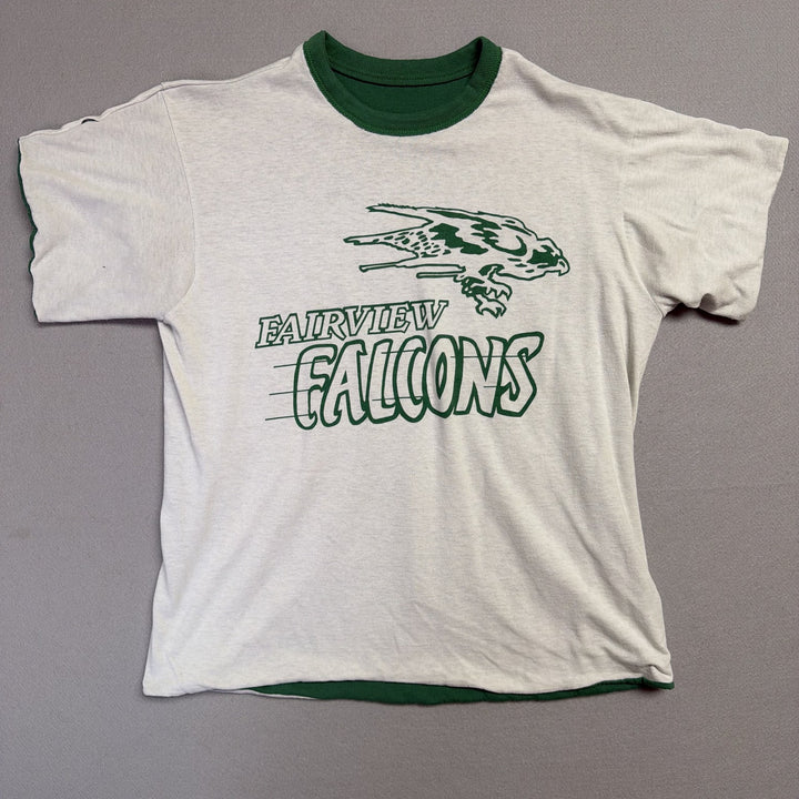 Vintage Double Face Fairview Falcons 1970s T Shirt Size Large