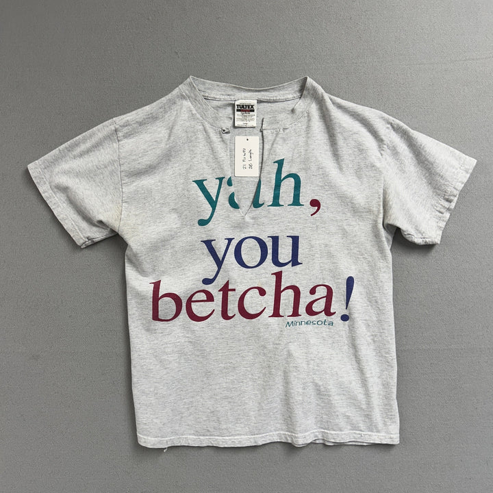 Vintage You Betcha! Minnesota Tourist Travel Shirt Size Large