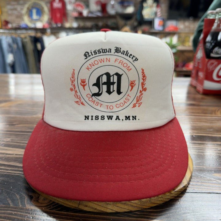Nisswa Bakery Vintage Snapback Trucker Hat 80s