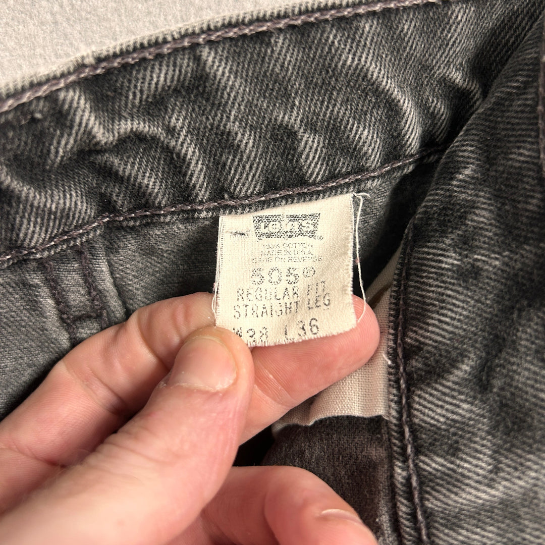 Vintage Levi's 505 Black Jeans Size 36X33
