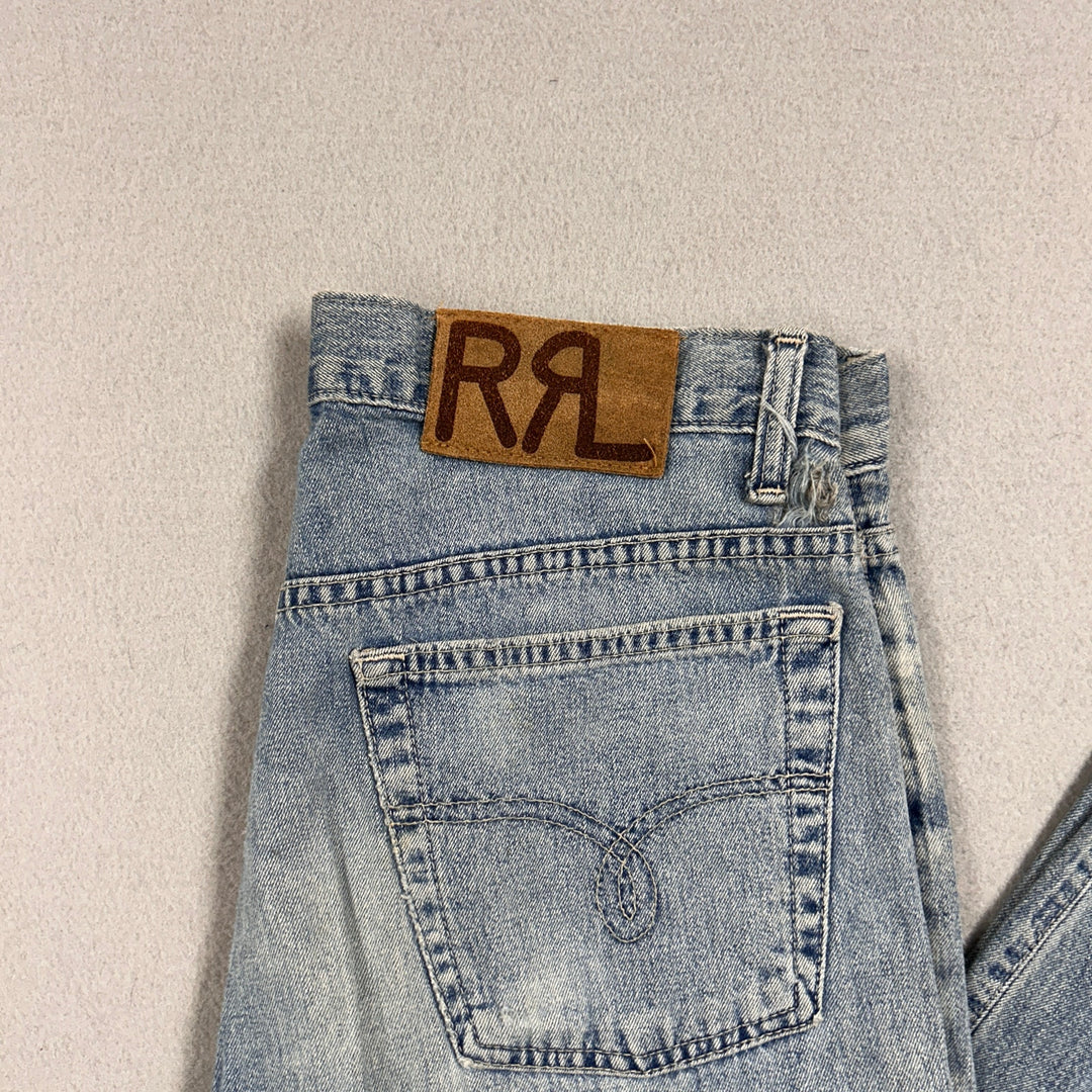 RRL Ralph Lauren Button Fly Straight Leg Jeans Size 30