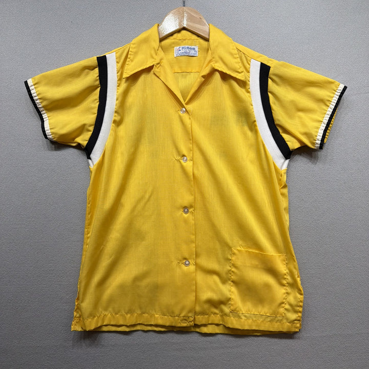 Vintage Weather Barr Hilton Bowling Button Down Shirt Size Medium