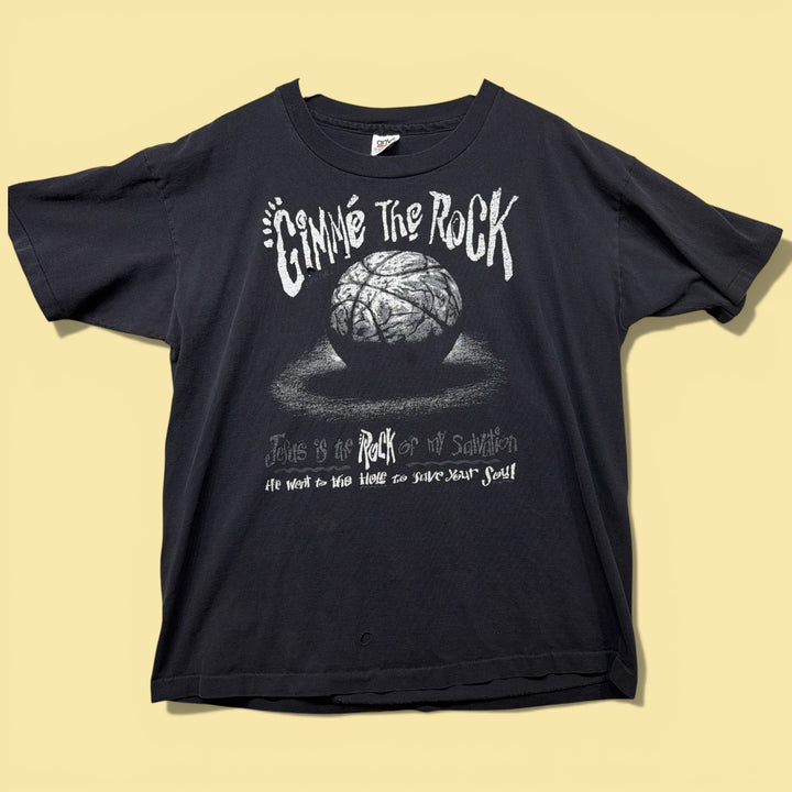 Vintage Gimme The Rock  90s Jesus Basketball T Shirt Size XL