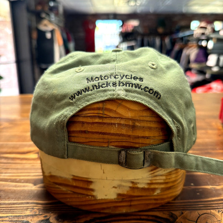 Vintage Nick's BMW Motorcycle Strap Back Hat