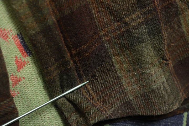 CPO Vintage Plaid Wool Blend Shirt Large 60s