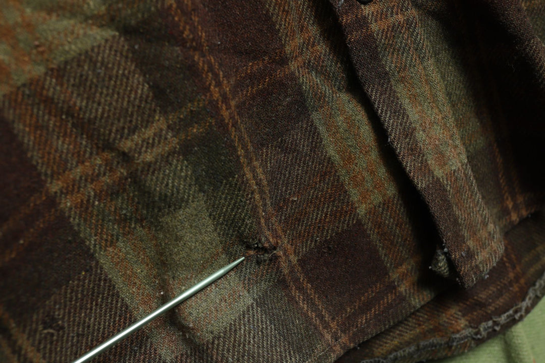 CPO Vintage Plaid Wool Blend Shirt Large 60s