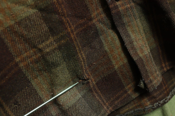 CPO Vintage Plaid Wool Blend Shirt Large 60s