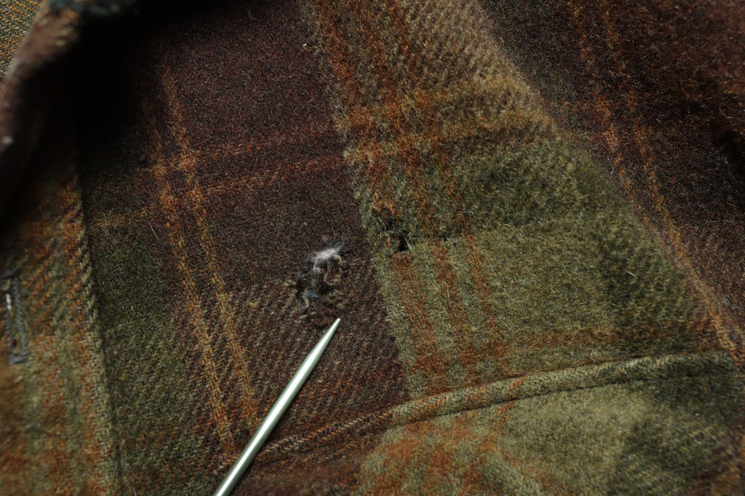 CPO Vintage Plaid Wool Blend Shirt Large 60s