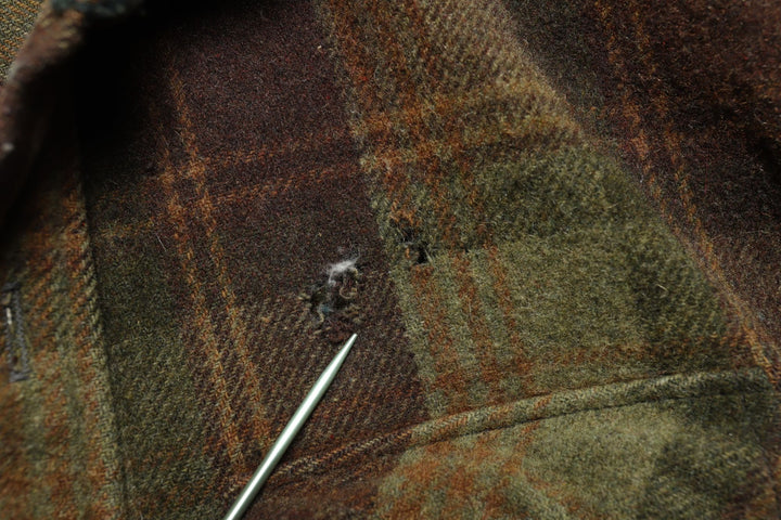 CPO Vintage Plaid Wool Blend Shirt Large 60s