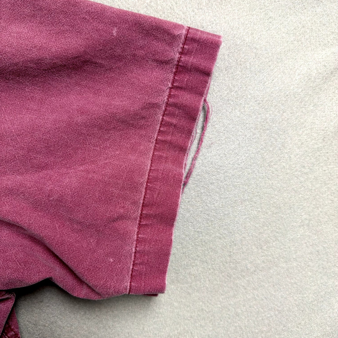 Vintage LL Bean Burgundy Button Down Shirt size Large