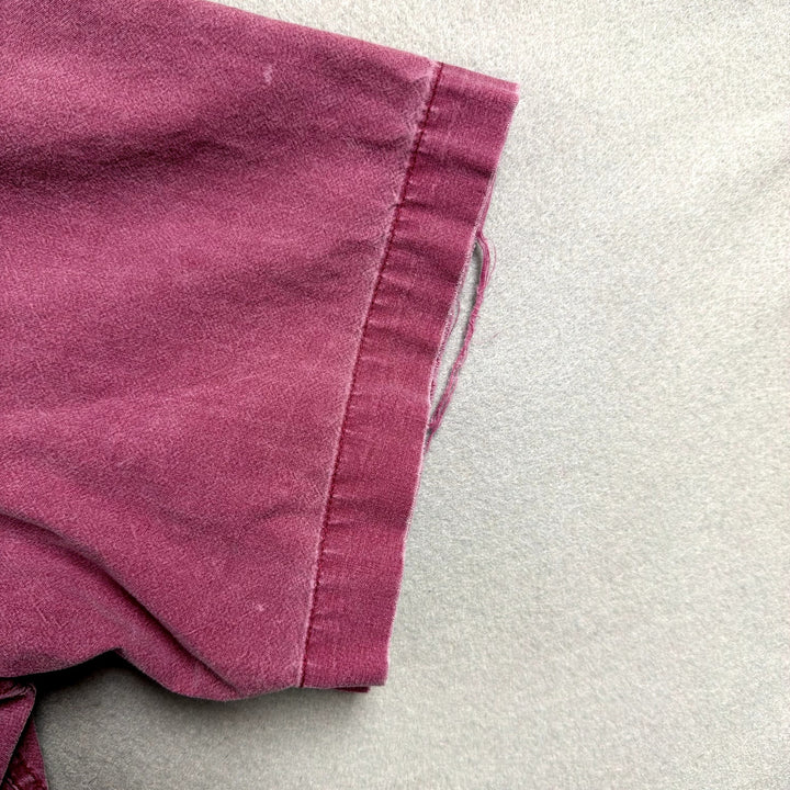 Vintage LL Bean Burgundy Button Down Shirt size Large