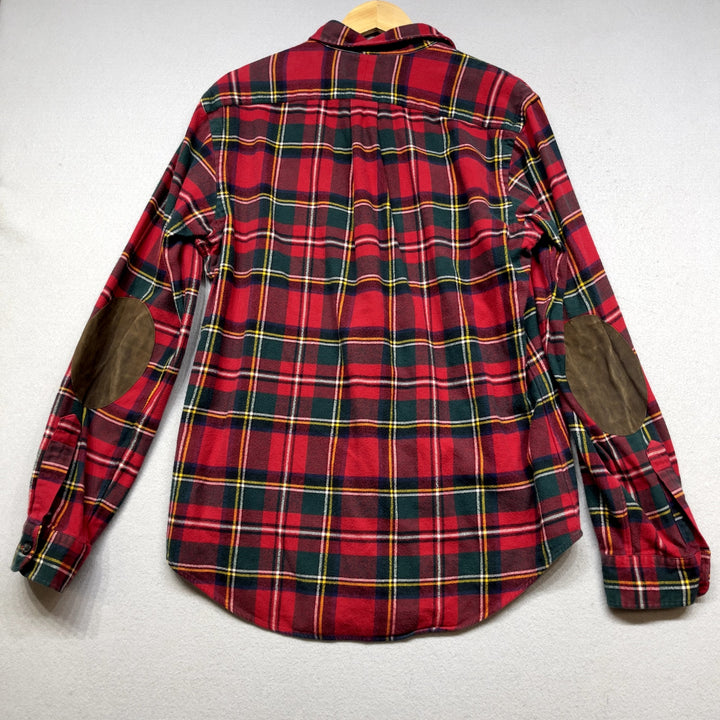 Vintage Polo Ralph Lauren Plaid Elbow Patch Shirt size Medium