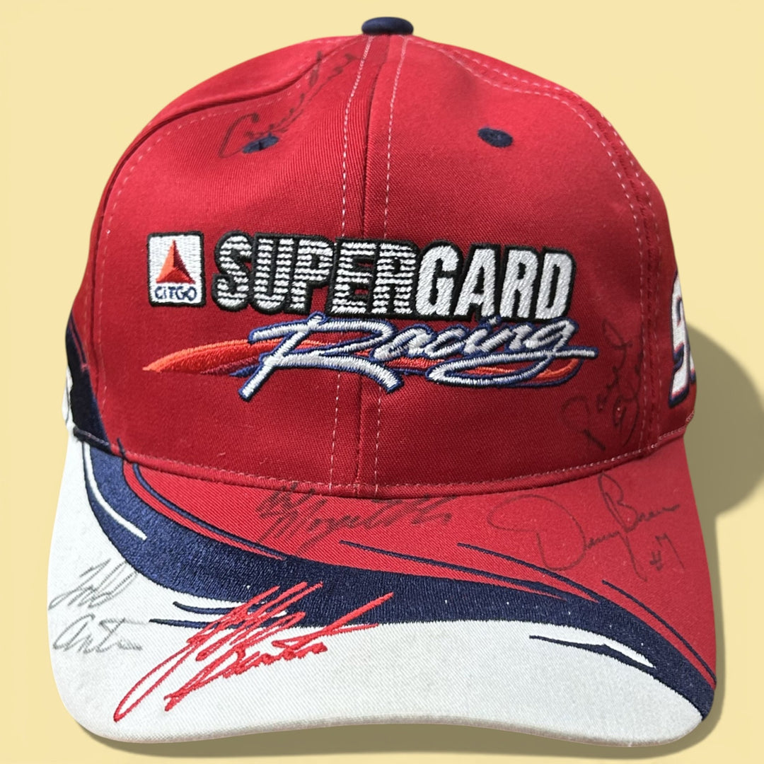 Vintage Supergard Racing 90s Autographed Snapback Hat