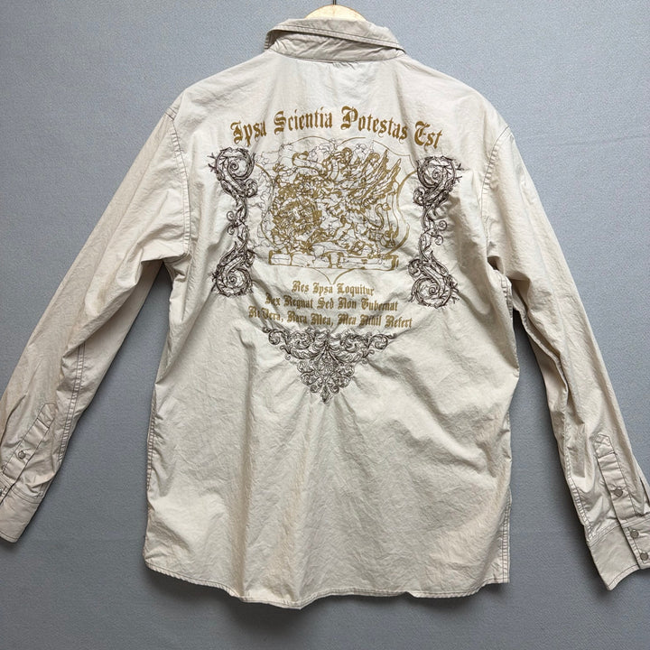 Vintage Y2K Attrak Button Down Shirt Size Large