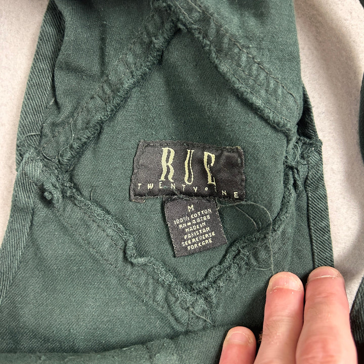 Vintage Rue Twenty One Green Overalls Size 34