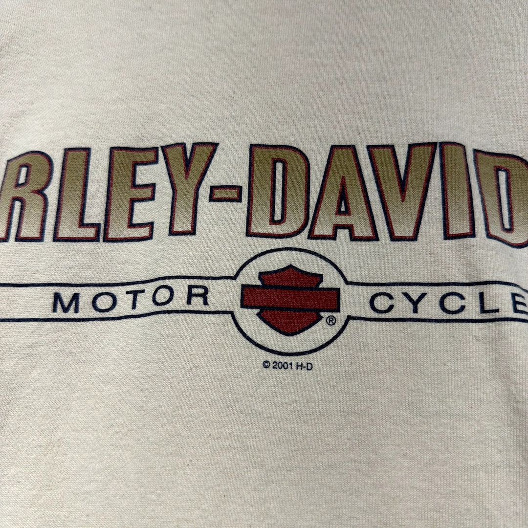 Vintage Harley Davidson USA Flag Sleeve T Shirt Size Medium