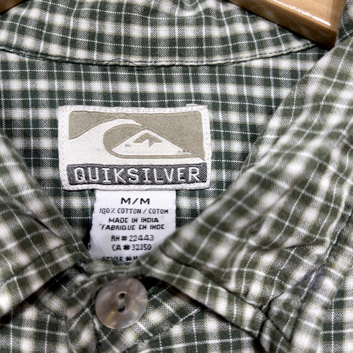 Vintage Quiksilver Plaid Button Down Shirt size Medium