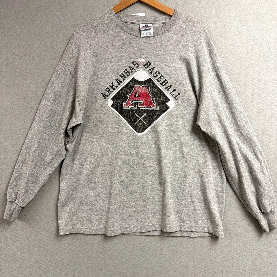 Vintage University of Arkansas Baseball Long Sleeve T Shirt size XL