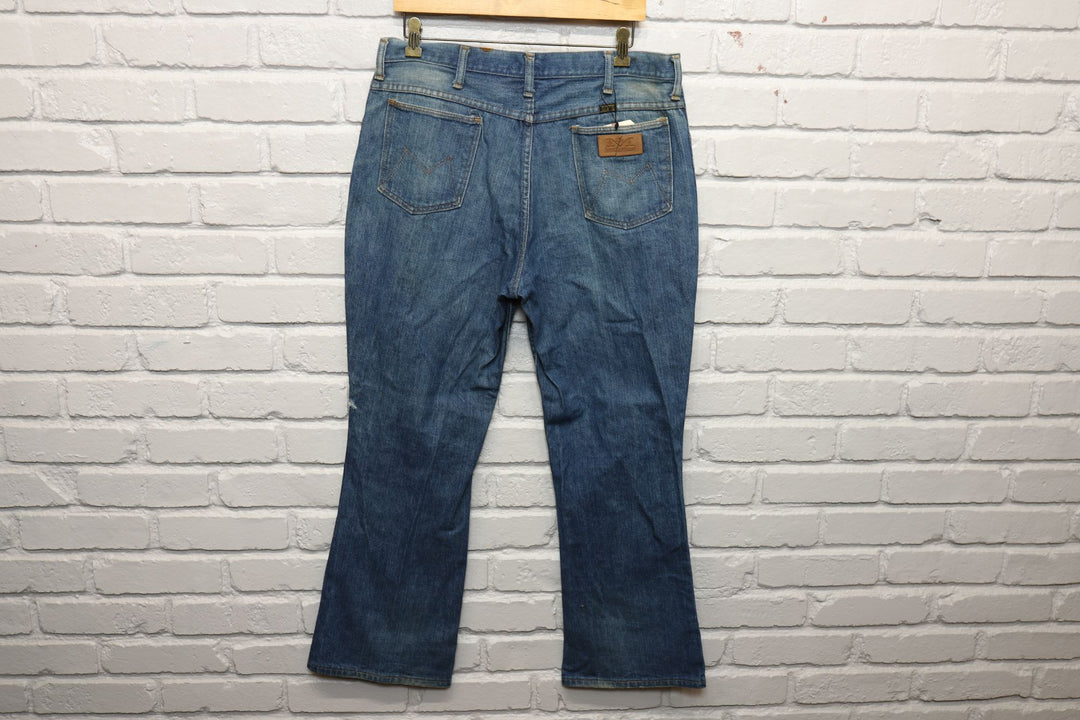 60s maverick blue bell flared jeans size 34/29.5