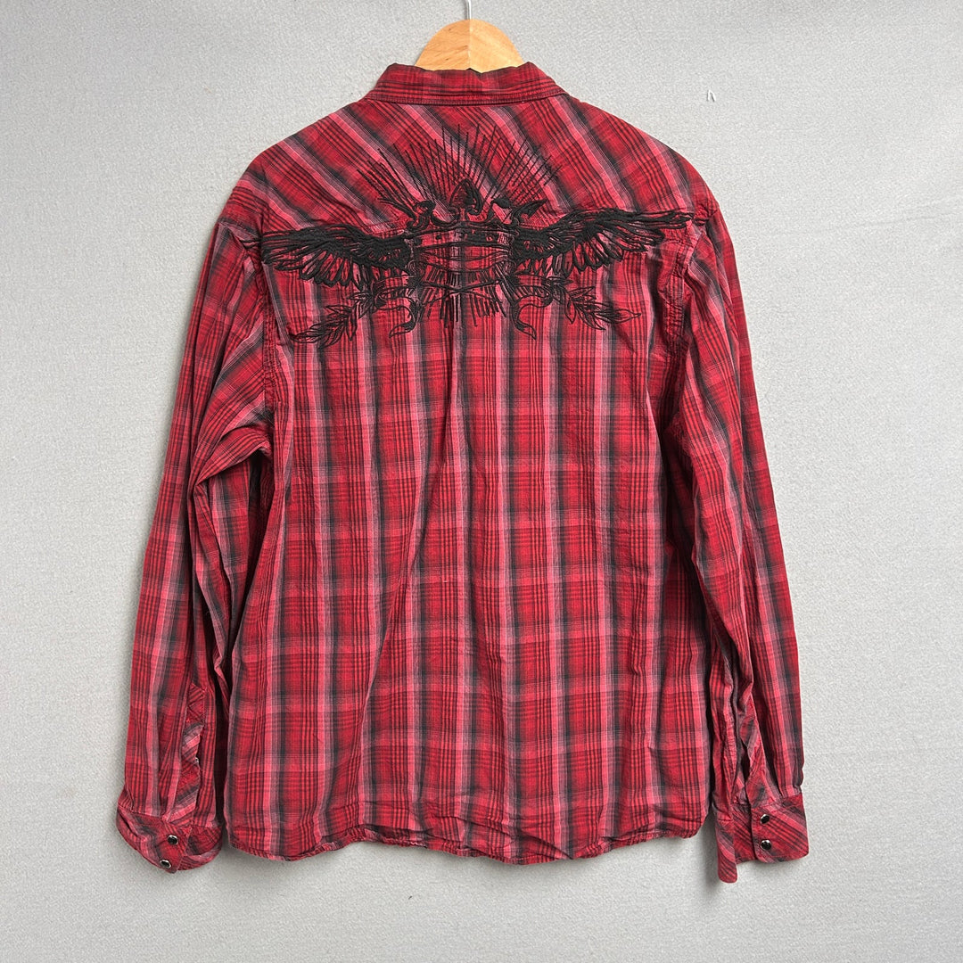 Marc Ecko Plaid Y2K Shirt Size XL