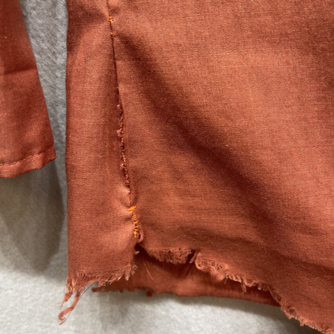 Vintage Panhandle Slim Orange Western Pearl Snap Button Up Medium